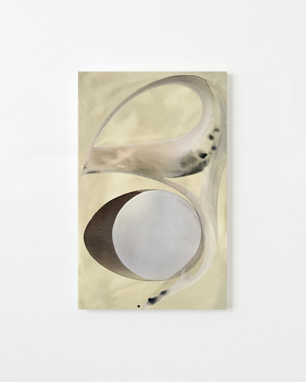 Painting by Laura Naples titled "Under the Leaf" - 1.