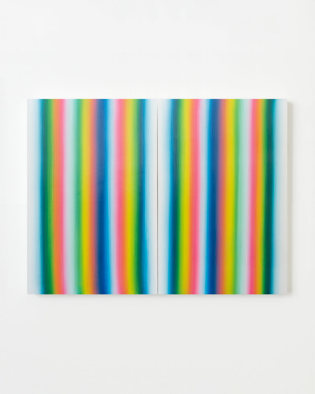 Painting by Erin D. Garcia titled "Balancing Light #1 (Diptych)" - 1.