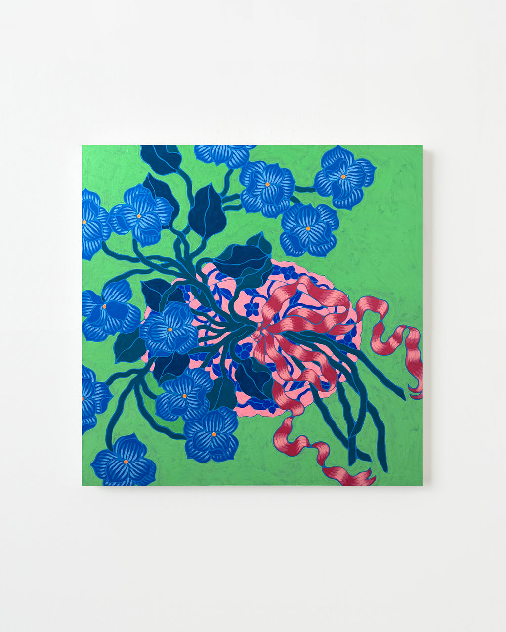 Painting by Sarah Ingraham titled "Bouquet on Plate" - 1.