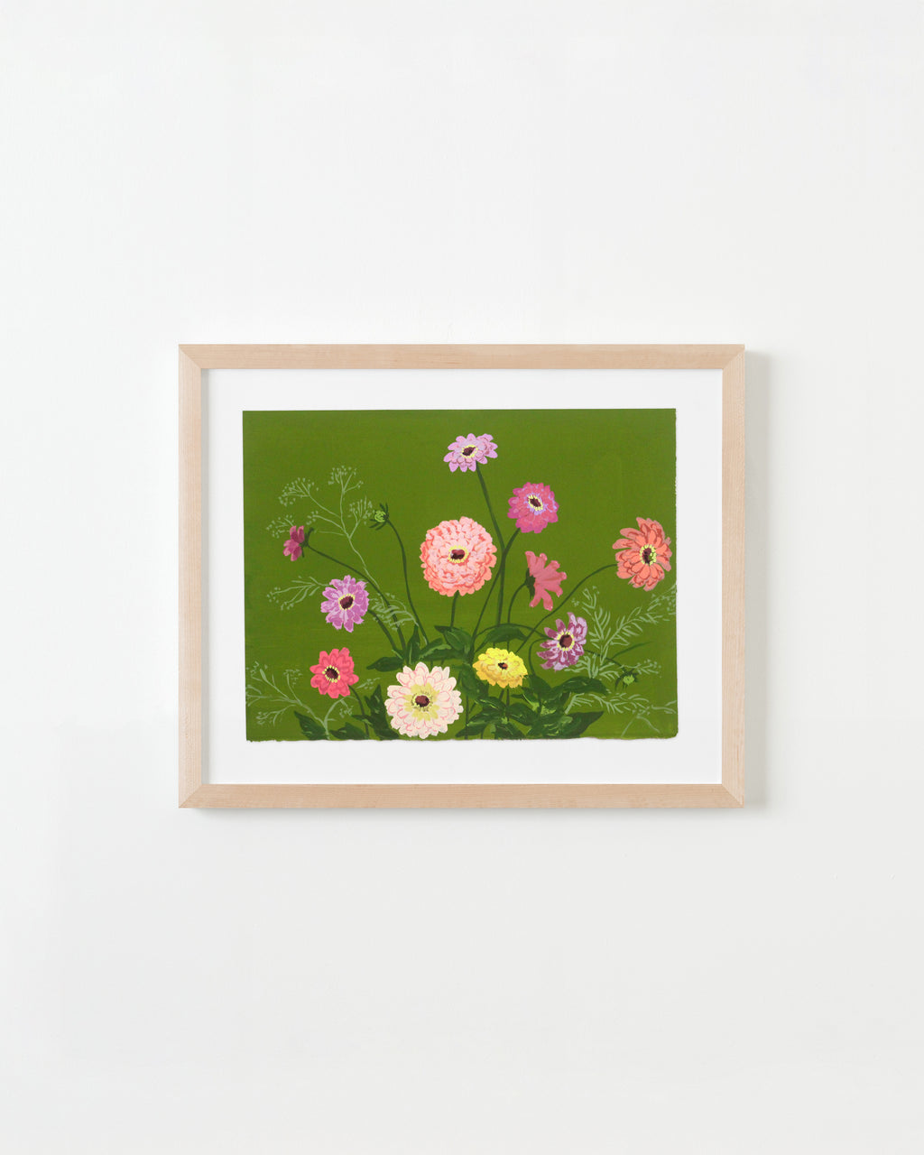 Painting by Kayla Plosz Antiel titled "Zinnias" - 1.