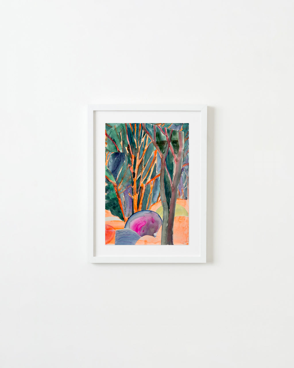 Painting by Una Ursprung titled "What the Forest Holds" - 1.