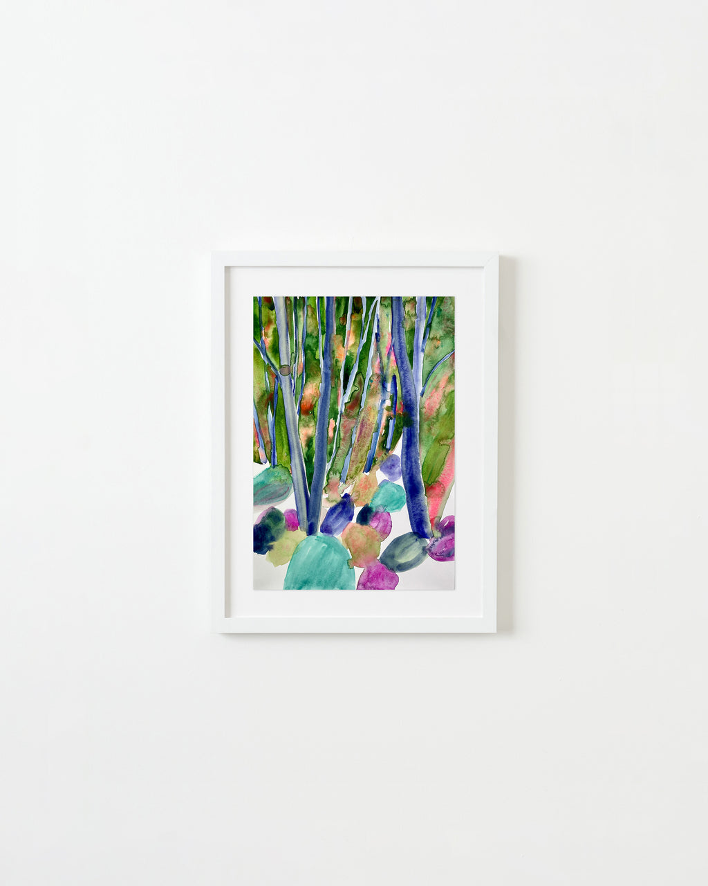 Painting by Una Ursprung titled "Held in the Breath of Trees" - 1.