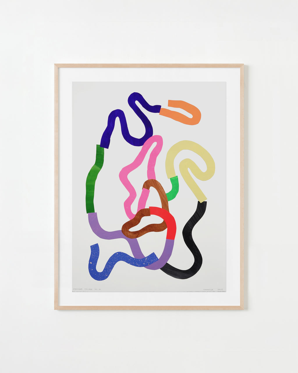 Mixed Media by Adam Frezza & Terri Chiao (CHIAOZZA) titled "Meander Collage No. 30" - 1.