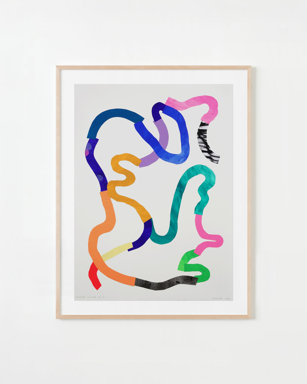 Mixed Media by Adam Frezza & Terri Chiao (CHIAOZZA) titled "Meander Collage No. 31" - 1.