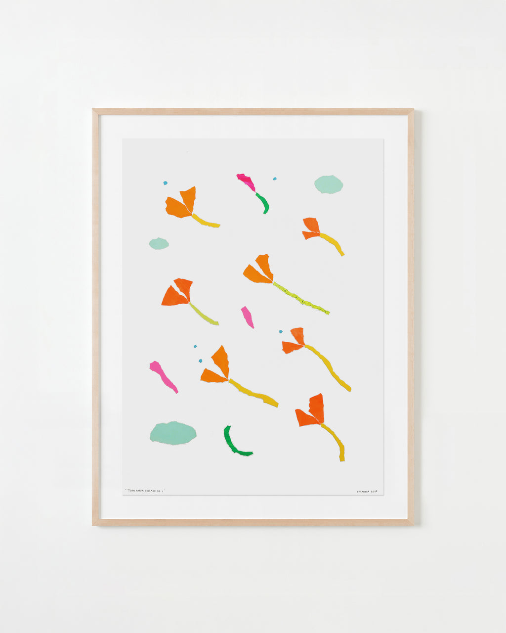 Mixed Media by Adam Frezza & Terri Chiao (CHIAOZZA) titled "Torn Paper Collage No. 1" - 1.