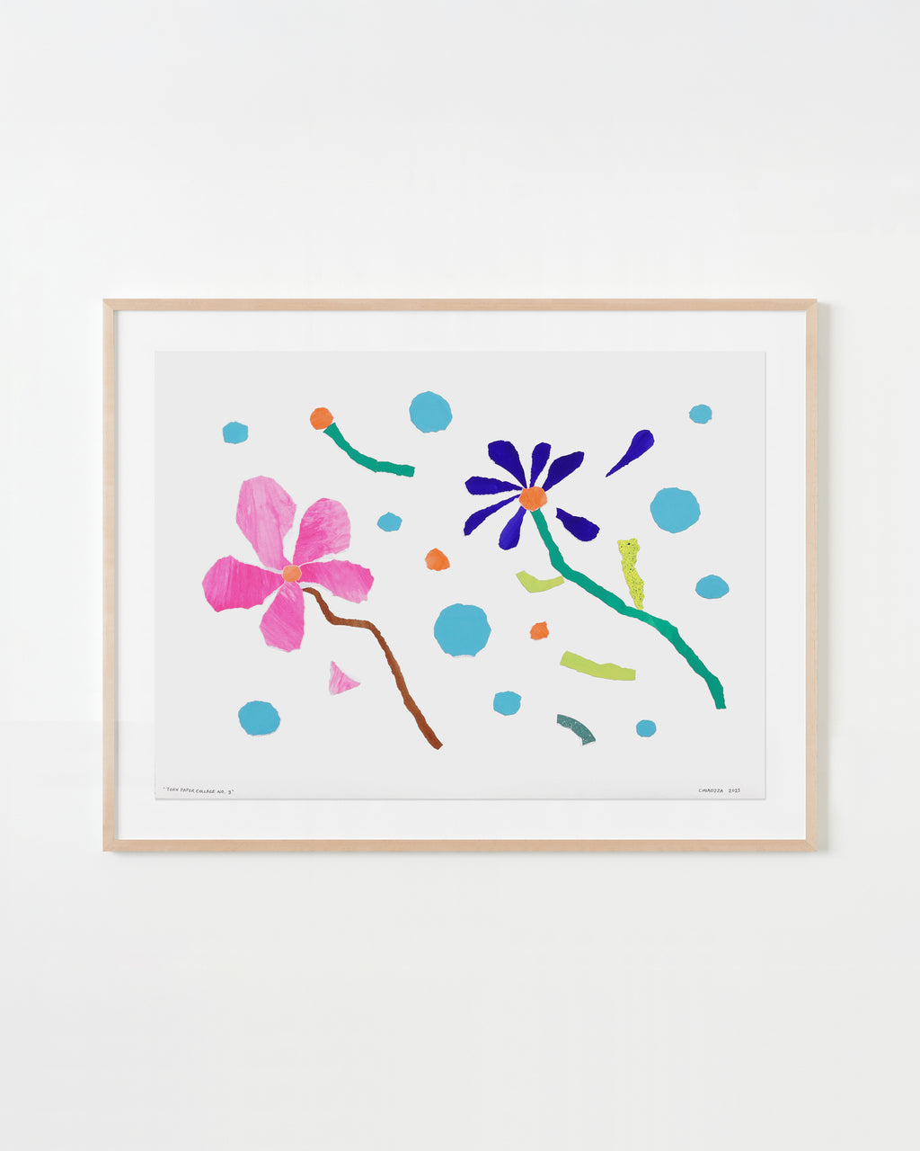 Mixed Media by Adam Frezza & Terri Chiao (CHIAOZZA) titled "Torn Paper Collage No. 3" - 1.