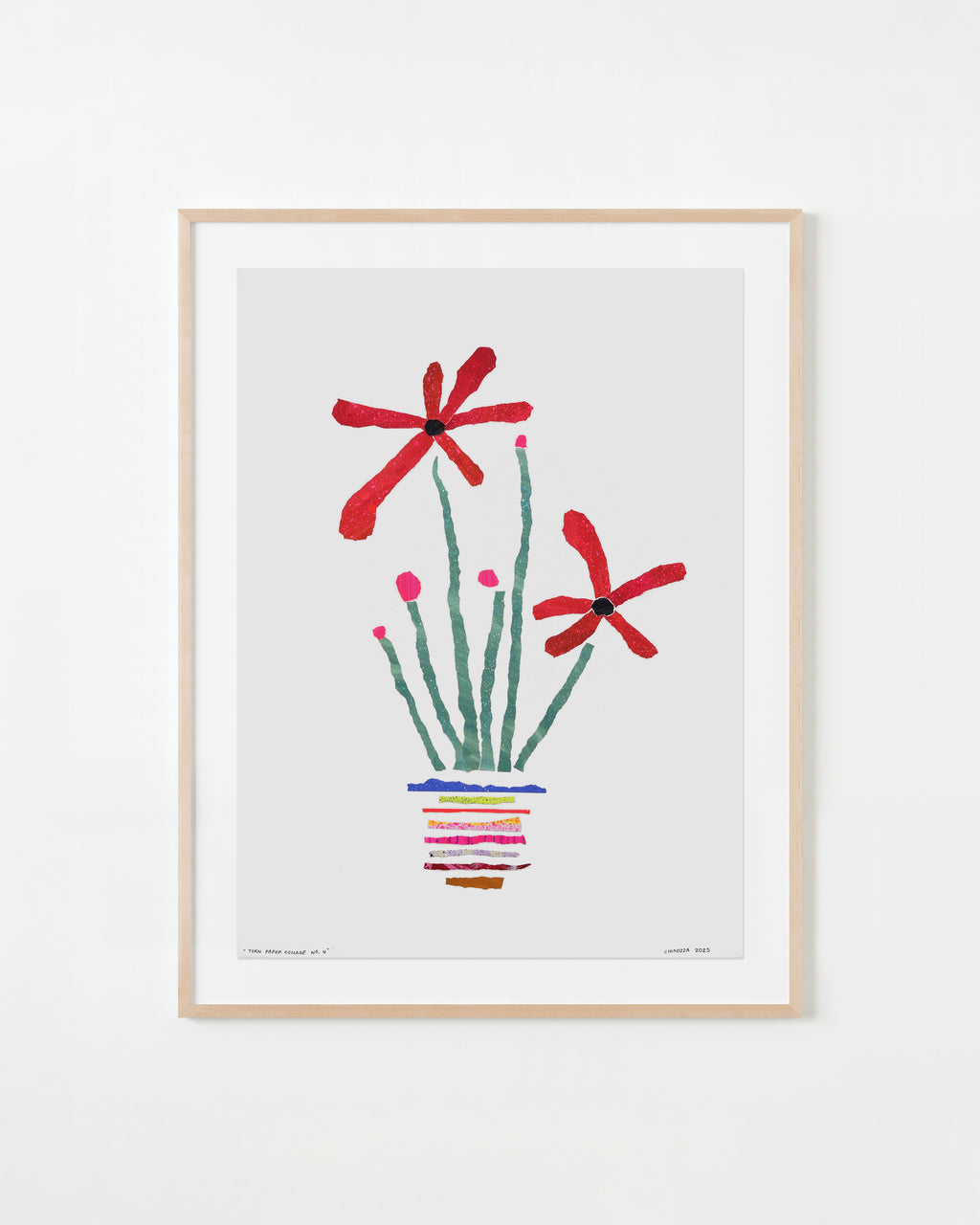 Mixed Media by Adam Frezza & Terri Chiao (CHIAOZZA) titled "Torn Paper Collage No. 4" - 1.