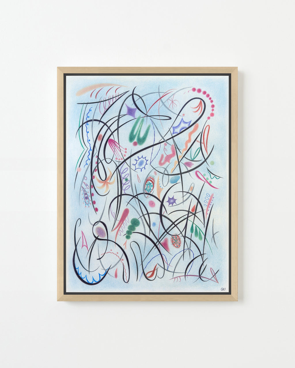 Drawing by Gizem Vural titled "Swirles In The Sky" - 1.