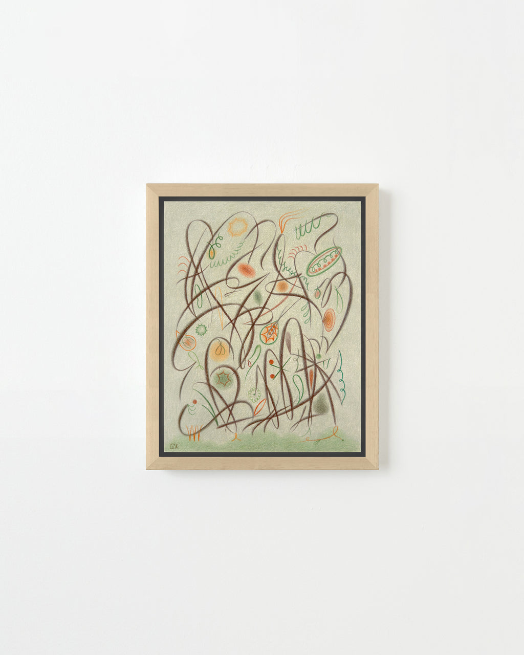 Drawing by Gizem Vural titled "Fireflies In The Garden" - 1.