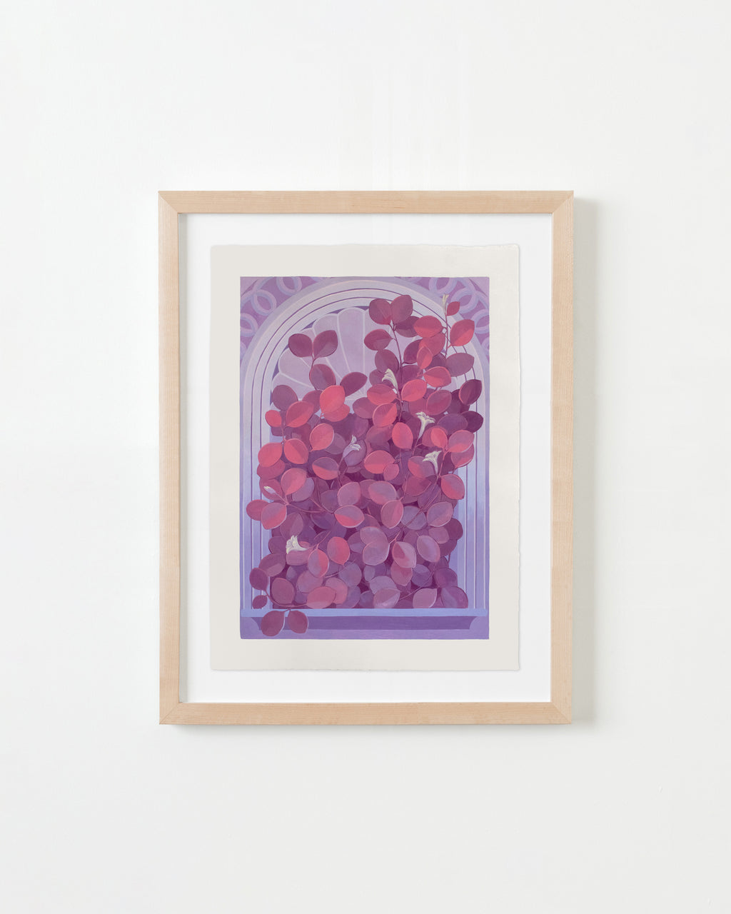 Painting by Lucía Rodríguez Pérez titled "Untitled (rose niche)" - 1.