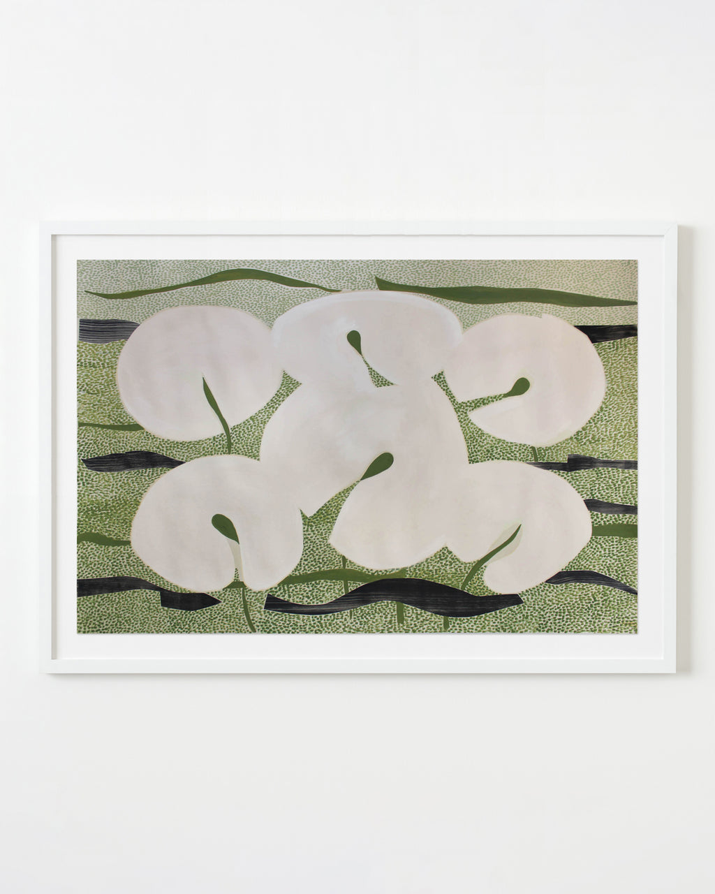 Painting by Anna Koeferl titled "Lilypads No. 2" - 1.