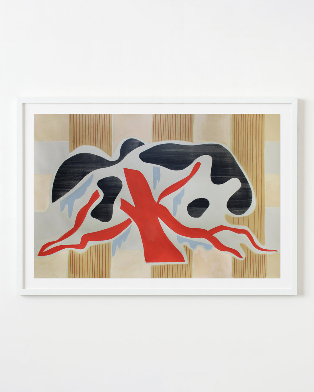 Painting by Anna Koeferl titled "Oak in Red" - 1.