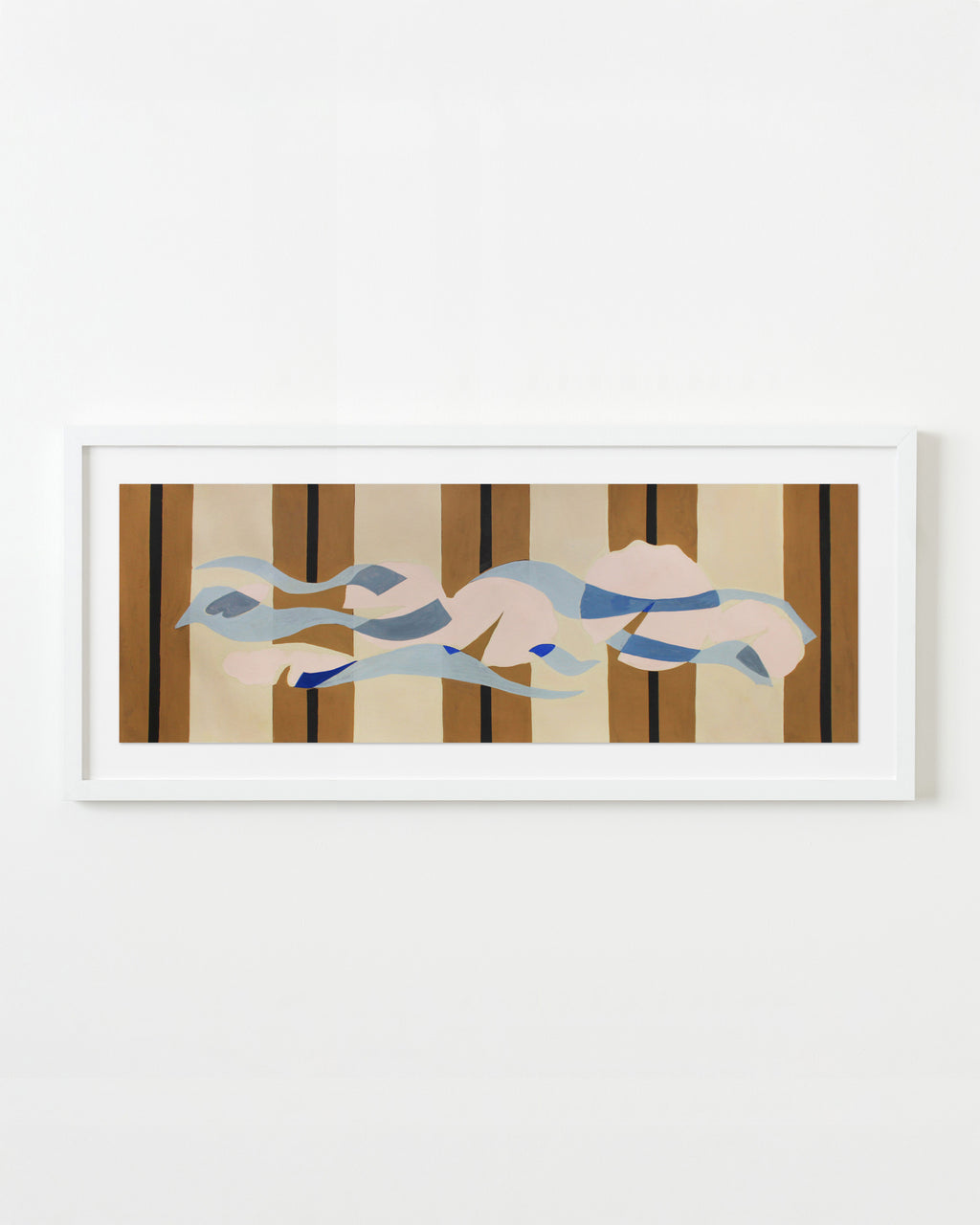 Painting by Anna Koeferl titled "Lilypads in Stripes No. 1" - 1.