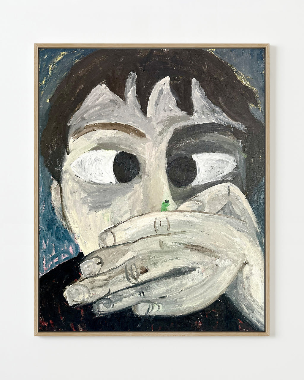 Painting by Andrew Alba titled "Boy With Small Bug" - 1.
