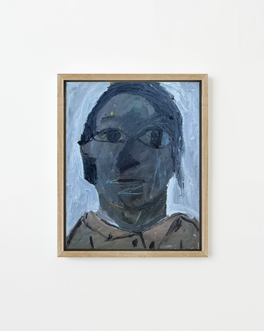 Painting by Andrew Alba titled "Grey Face" - 1.