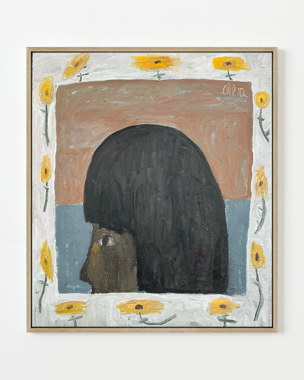 Painting by Andrew Alba titled "La Matriarca As A Young Girl" - 1.