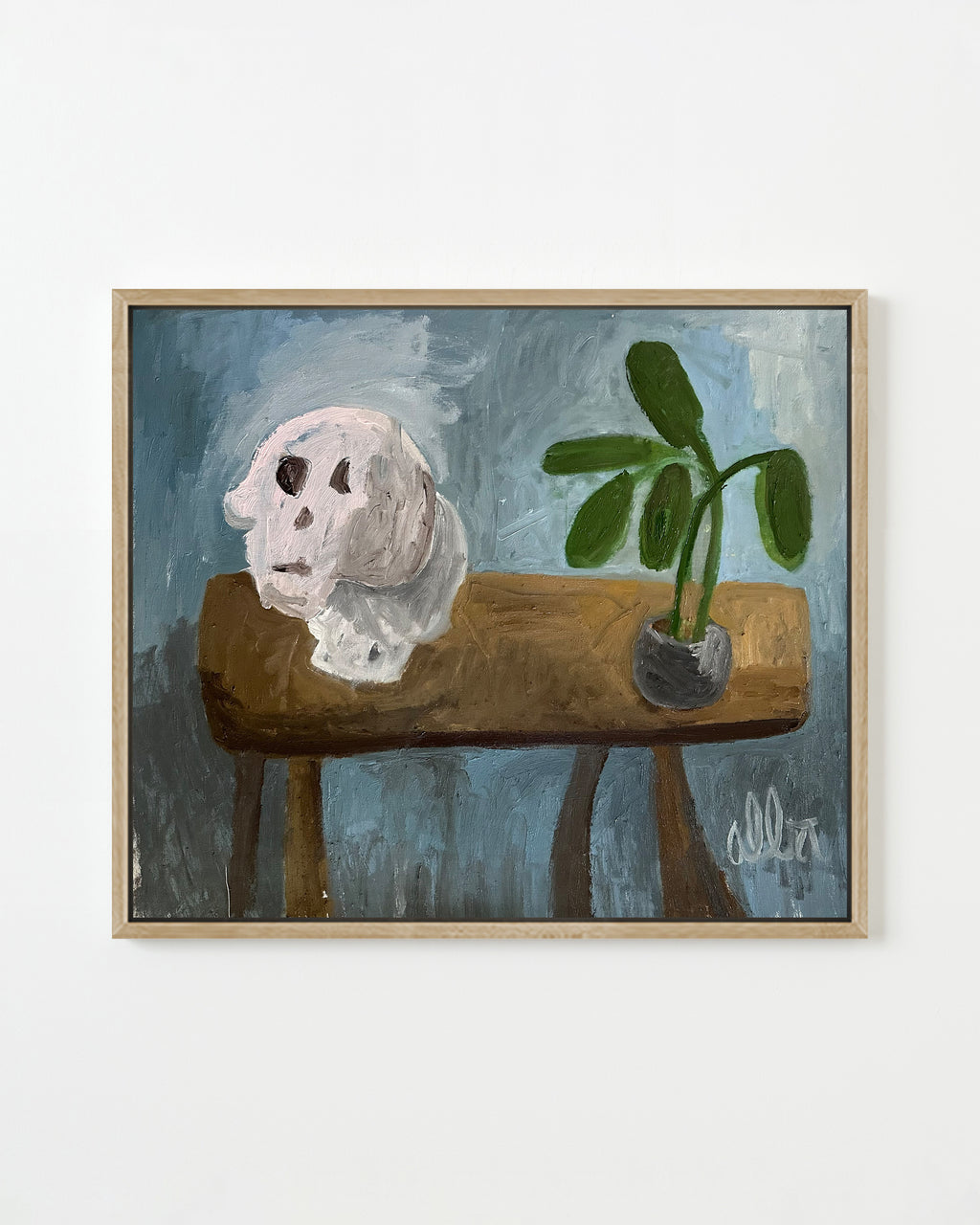 Painting by Andrew Alba titled "White Shadow Still Life" - 1.