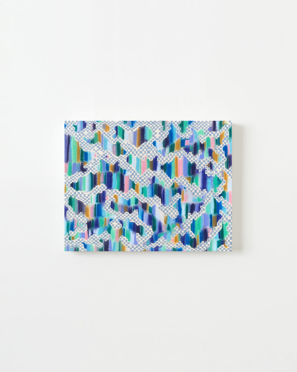 Painting by Devon Reina titled "Scaffold of a Memory" - 1.
