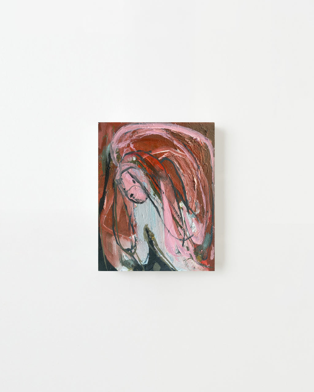 Painting by Diana Delgado titled "Overlapping Rabbit (red)" - 1.