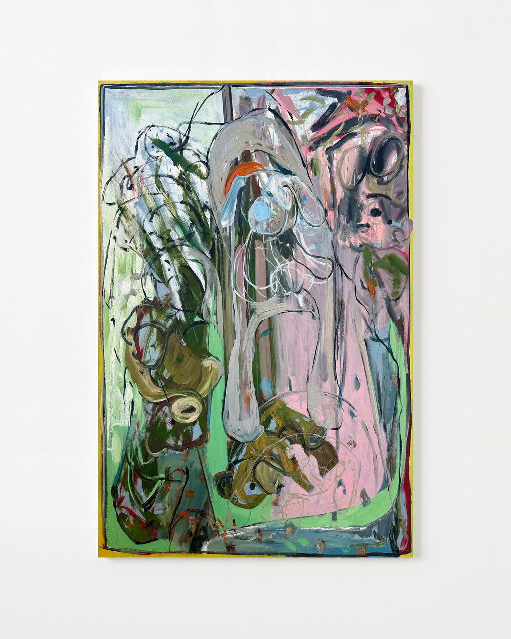 Painting by Diana Delgado titled "Blue Pup Forever" - 1.