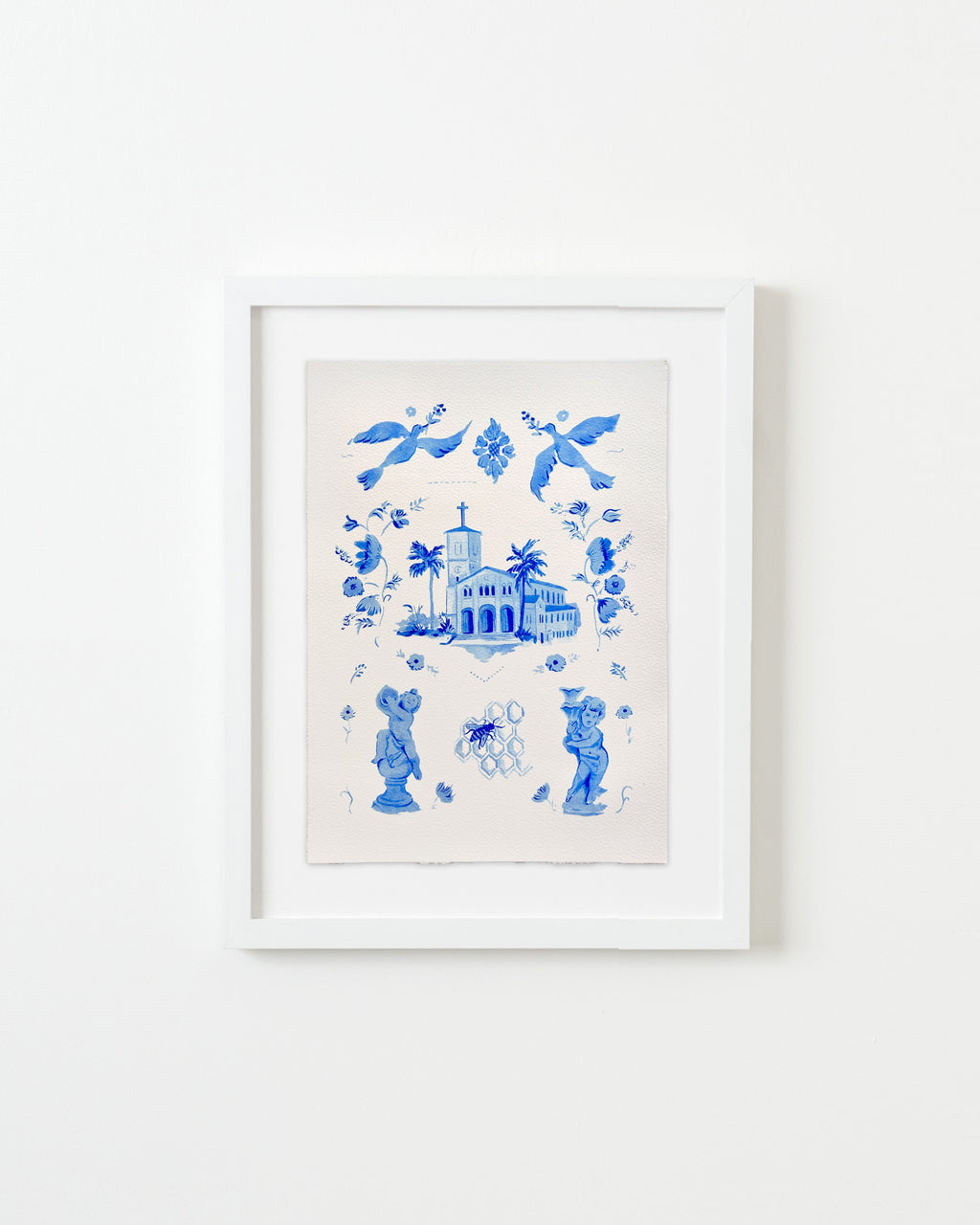 Painting by Kayla Plosz Antiel titled "Ultramarine Sampler 16" - 1.