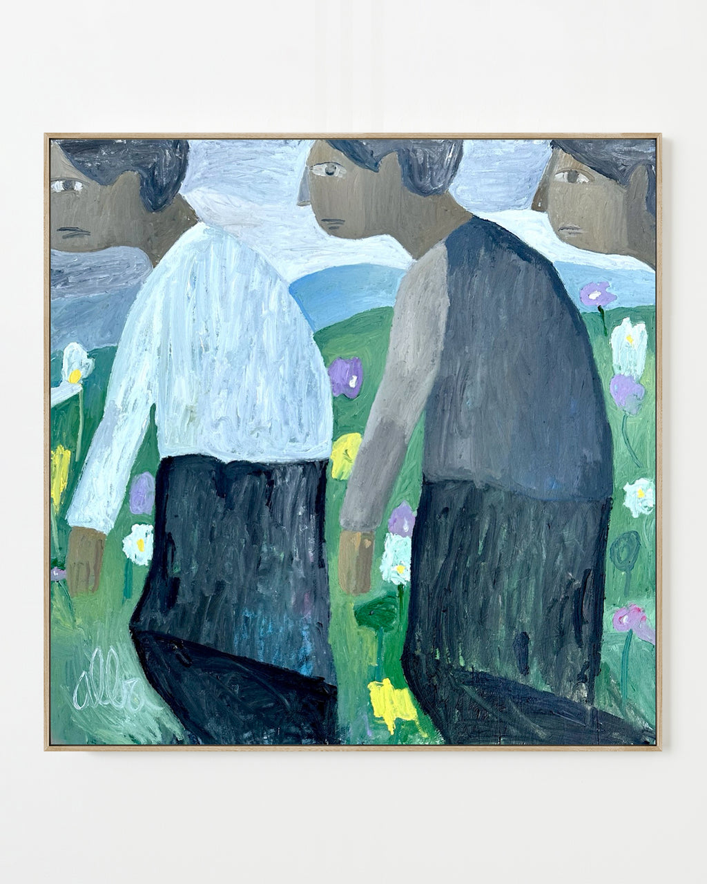 Painting by Andrew Alba titled "Wildflowers" - 1.