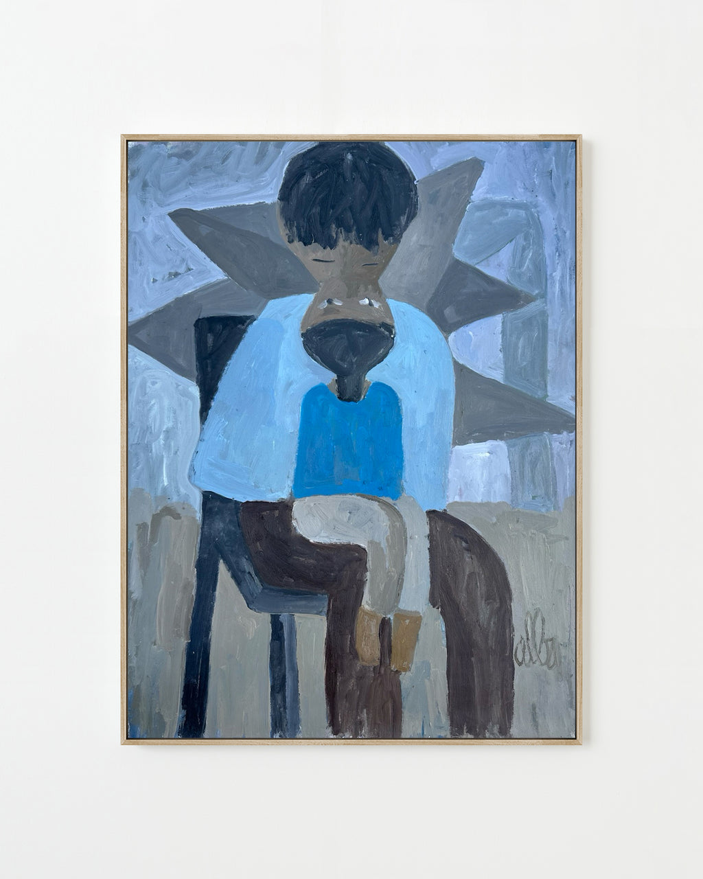 Painting by Andrew Alba titled "Two Fathers" - 1.