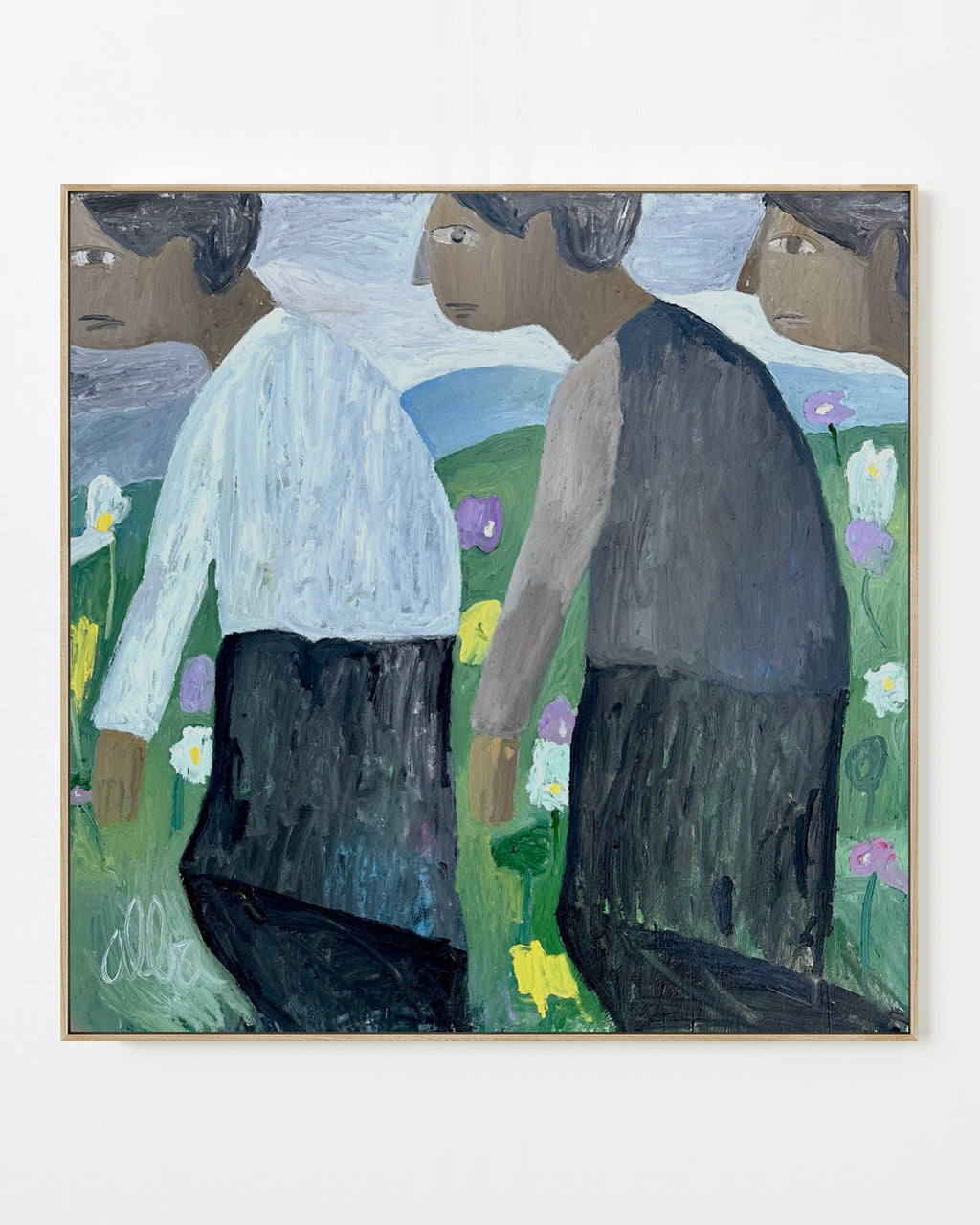 Painting by Andrew Alba titled "Wildflowers" - 1.