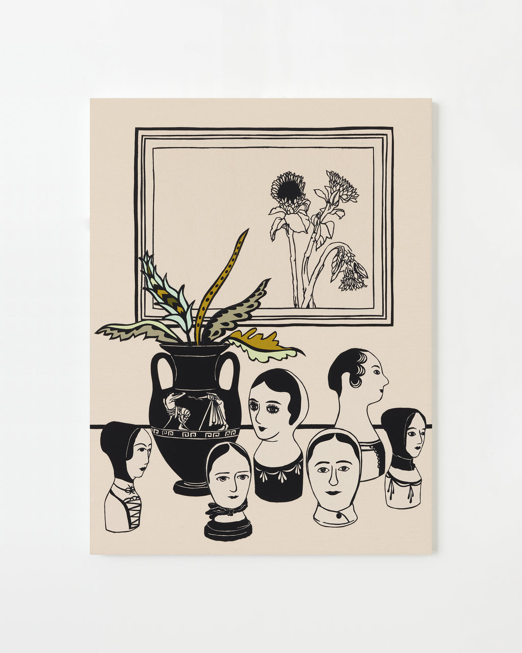 Still Life with Millinery Heads and Ruth Asawa Sunflowers - Stacey Beach