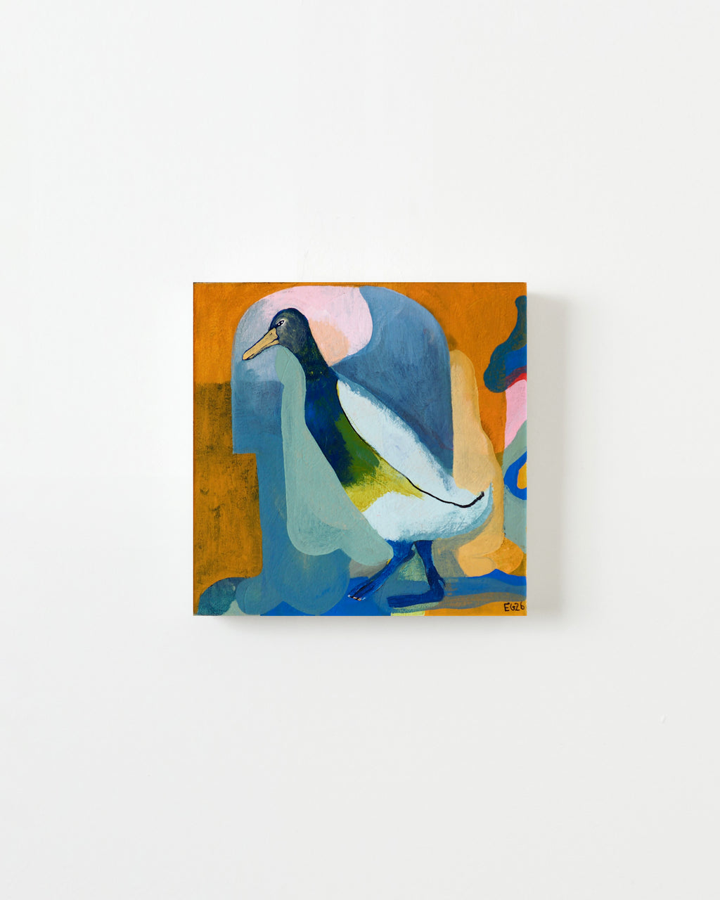 Painting by Emma Gerig titled "Back2Back Beak2Beak No.1" - 1.