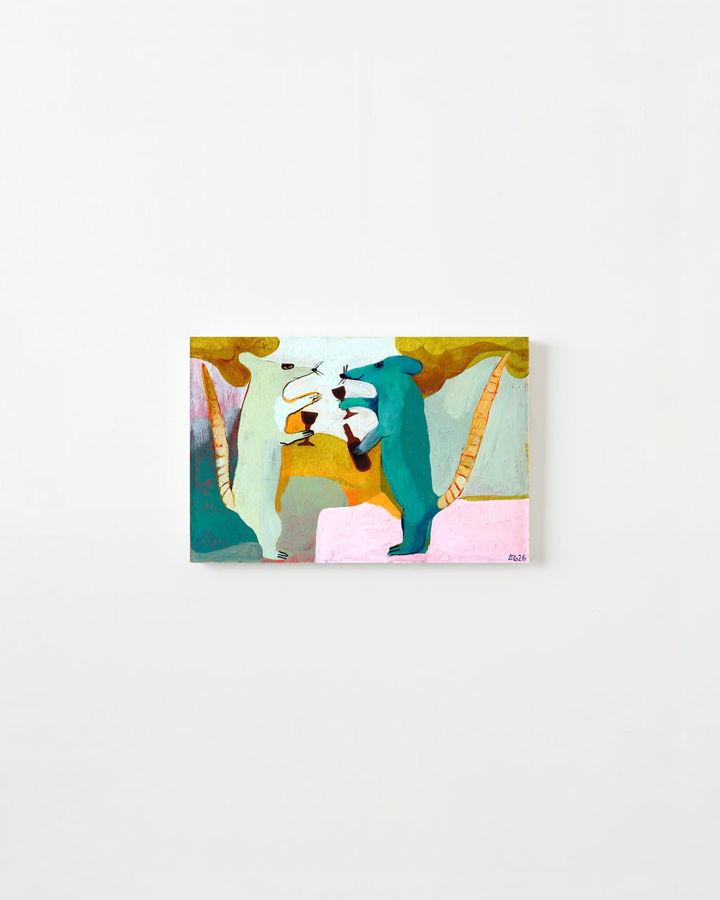 Painting by Emma Gerig titled "Drinks with Friend" - 1.