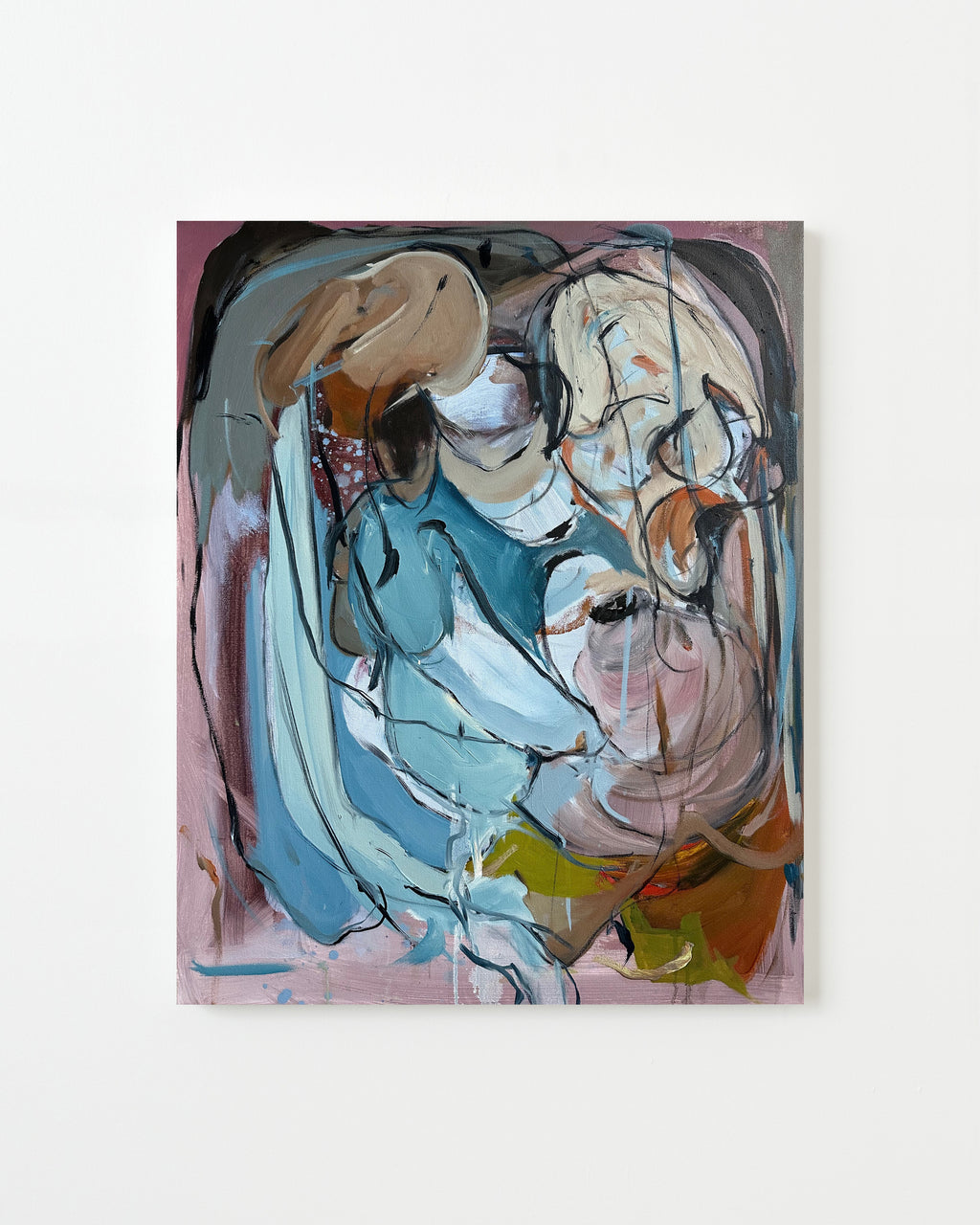 Painting by Diana Delgado titled "Touch Noses" - 1.