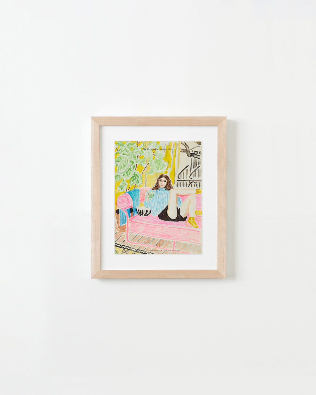 Drawing by David Rhoads titled "Pink Couch Margarita" - 1.