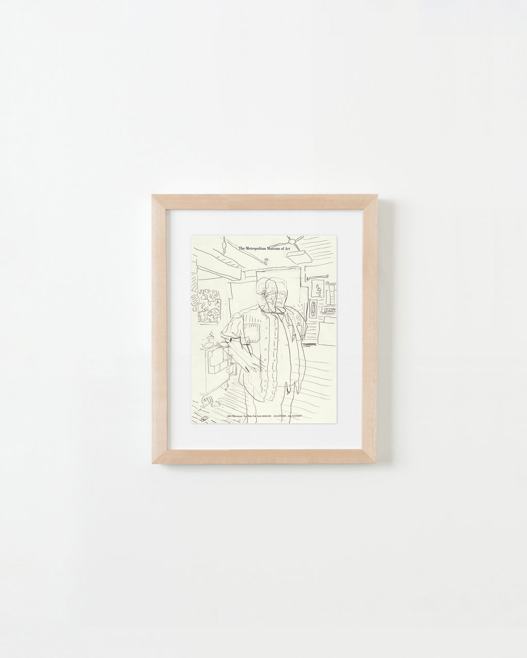 Drawing by David Rhoads titled "Garry Nolan in His Studio" - 1.