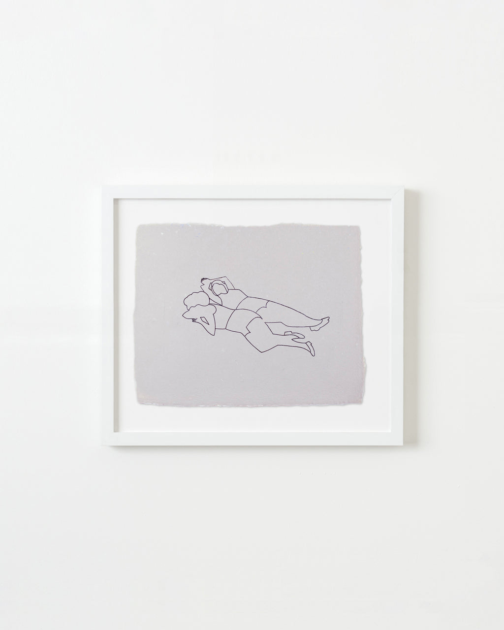 Print by Dana Bell titled "Two Lie Down to Left" - 1.