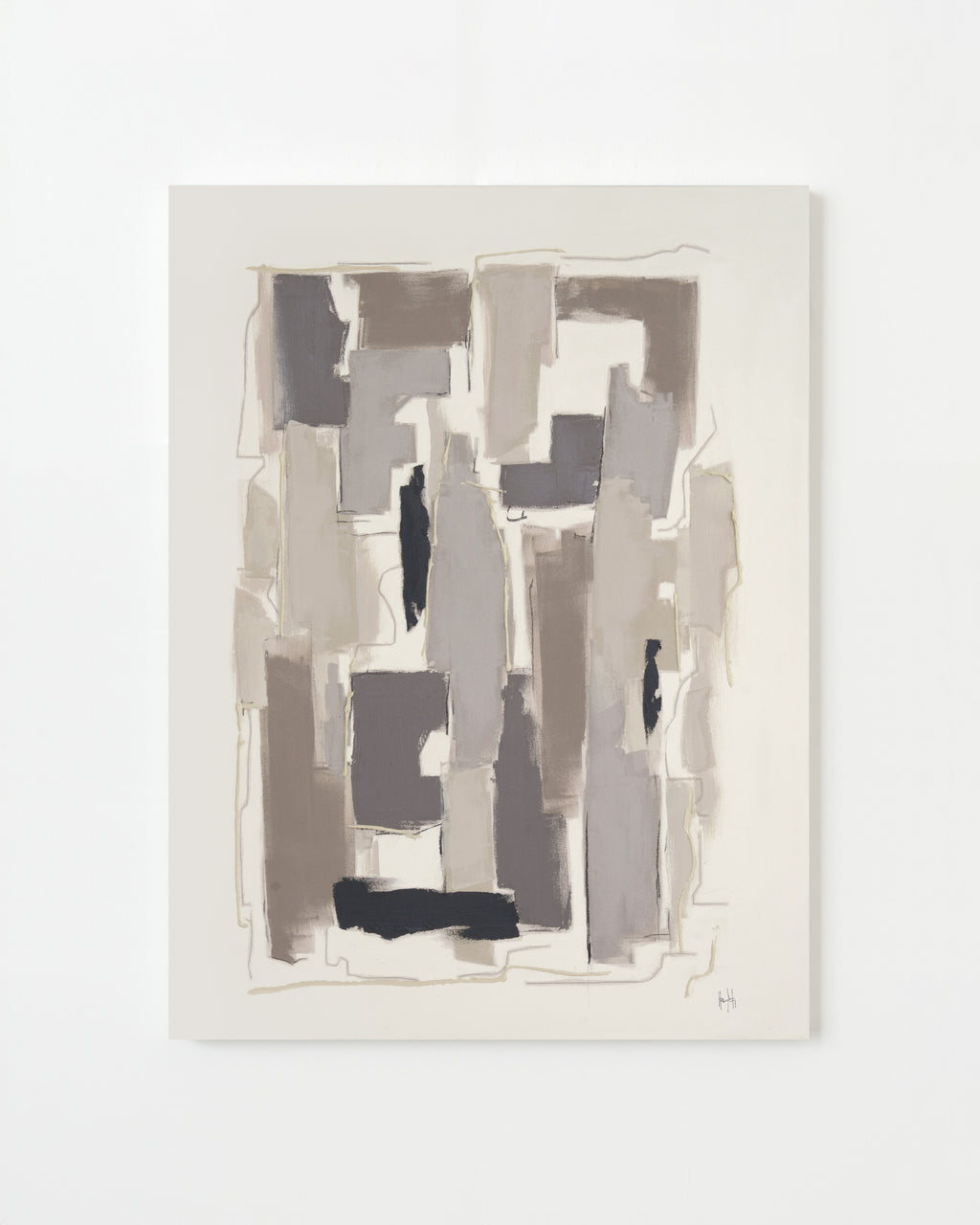 Painting by Holly Addi titled "Greis Noir No. I" - 1.