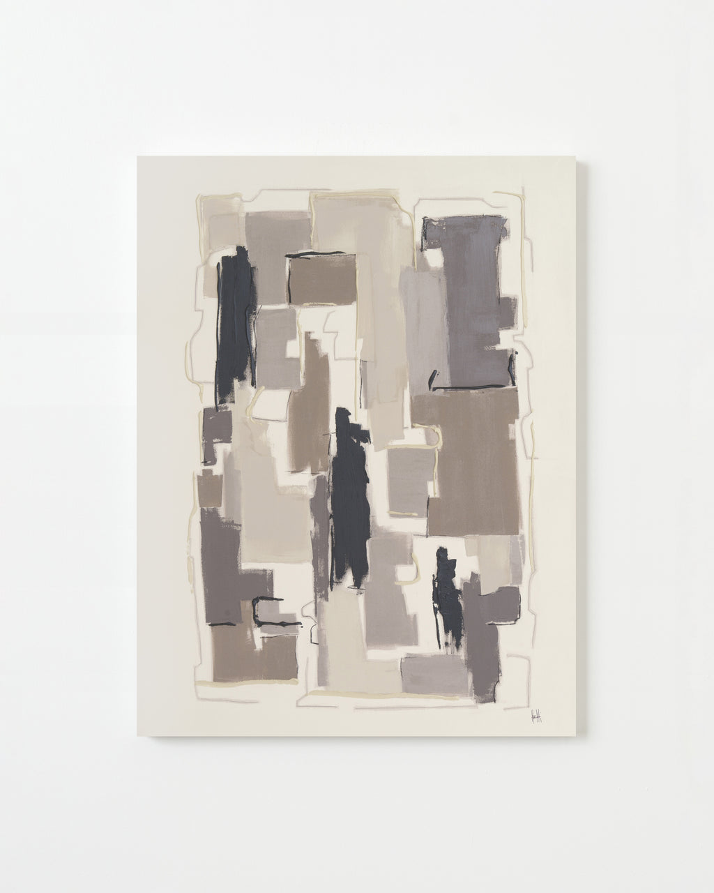 Painting by Holly Addi titled "Greis Noir No. II" - 1.