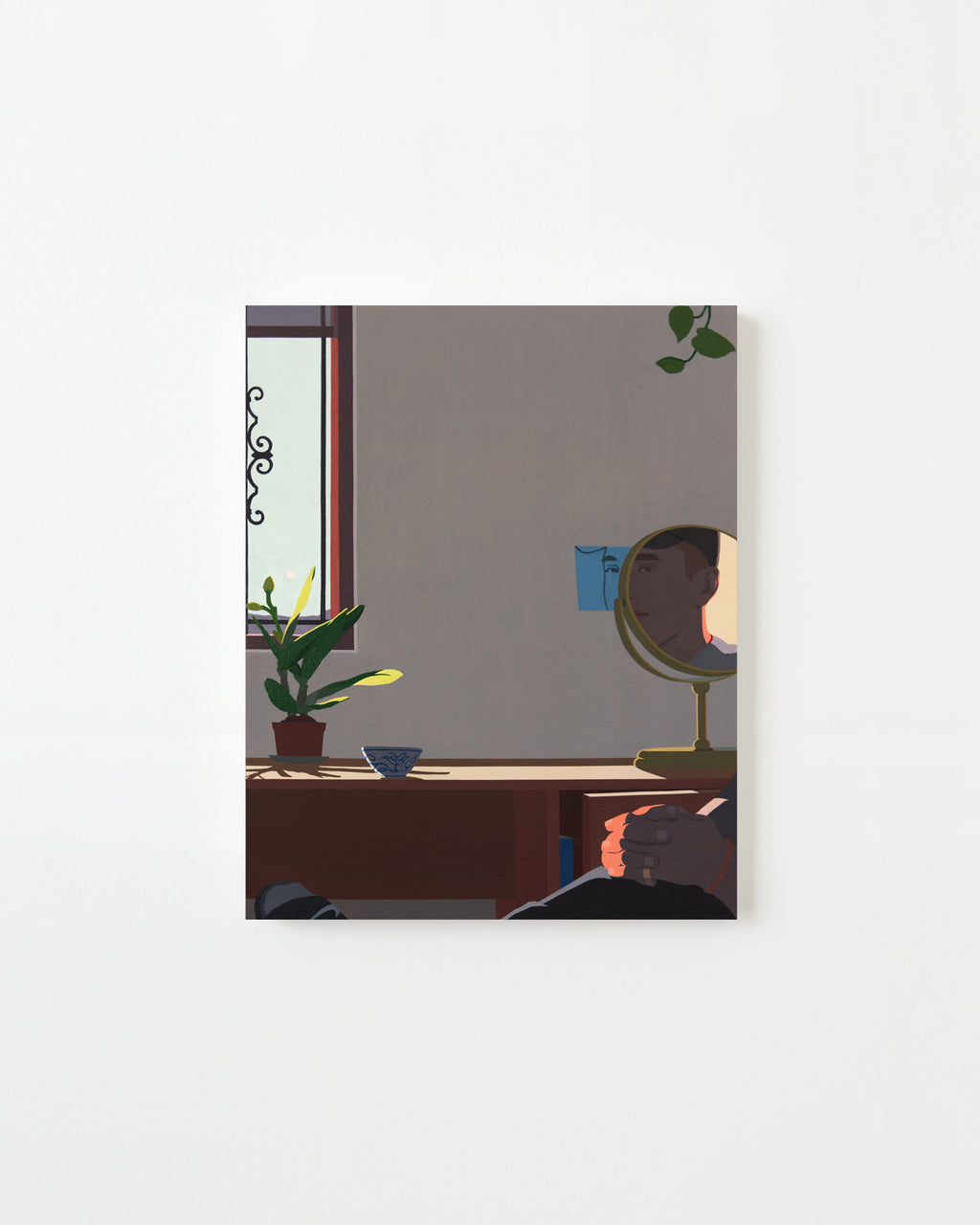 Painting by Adrian Kay Wong titled "Untitled (Self-Portrait)" - 1.
