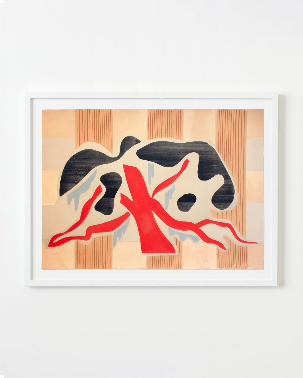 Painting by Anna Koeferl titled "Oak in Red" - 1.