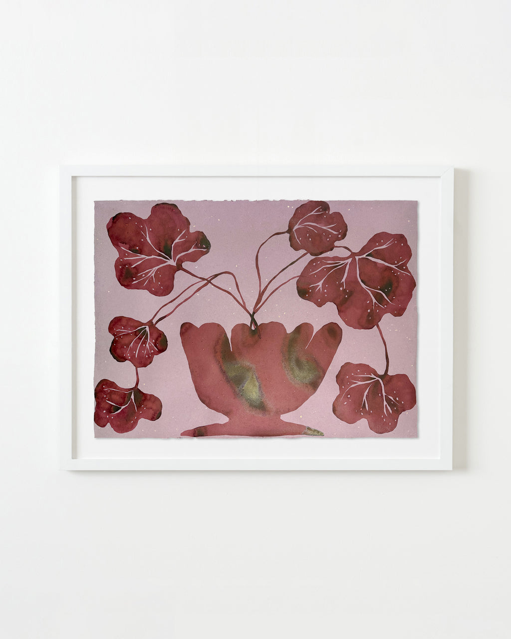Painting by Kate Roebuck titled "Geranium in Urn" - 1.