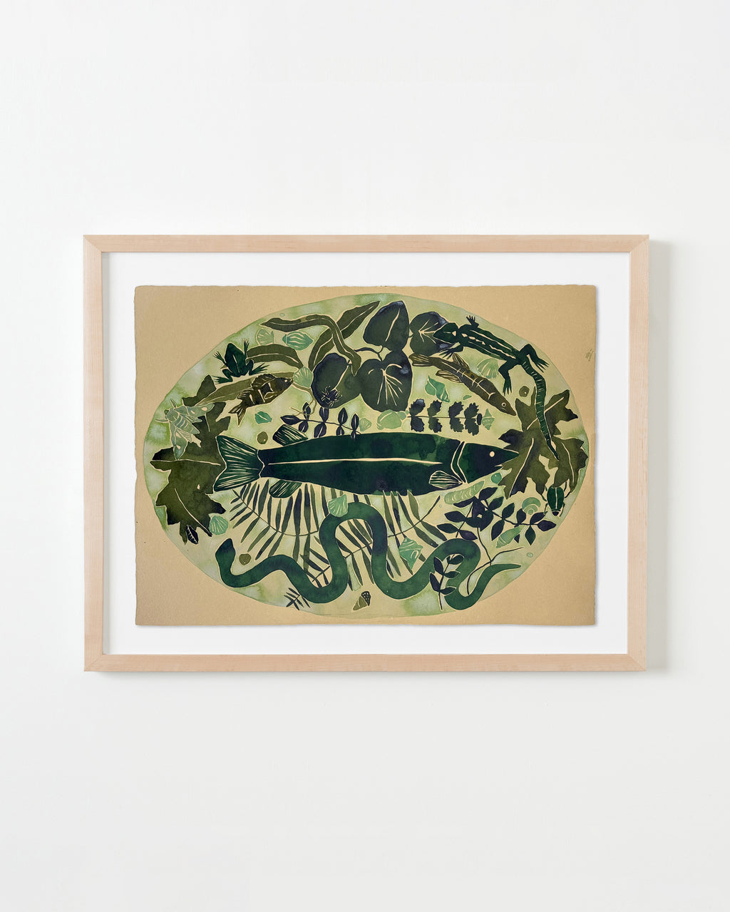 Painting by Kate Roebuck titled "Palissy Platter" - 1.