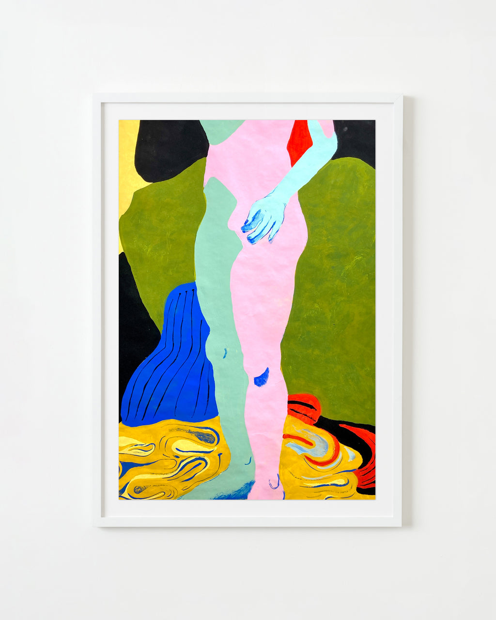 Painting by Emma Gerig titled "Body with a Hand" - 1.