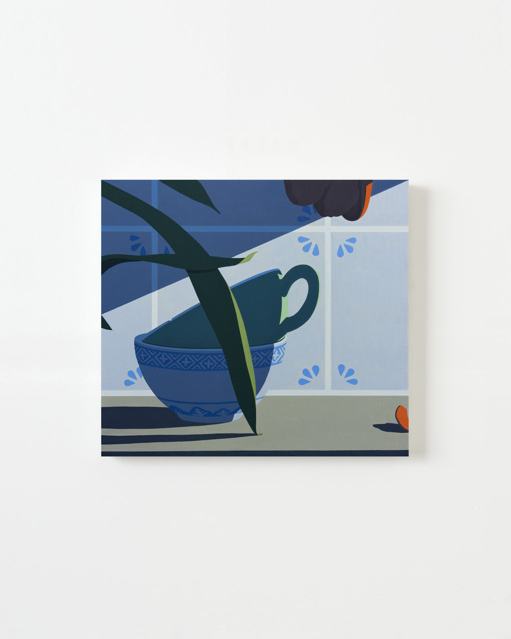 Painting by Adrian Kay Wong titled "Green In Blue" - 1.