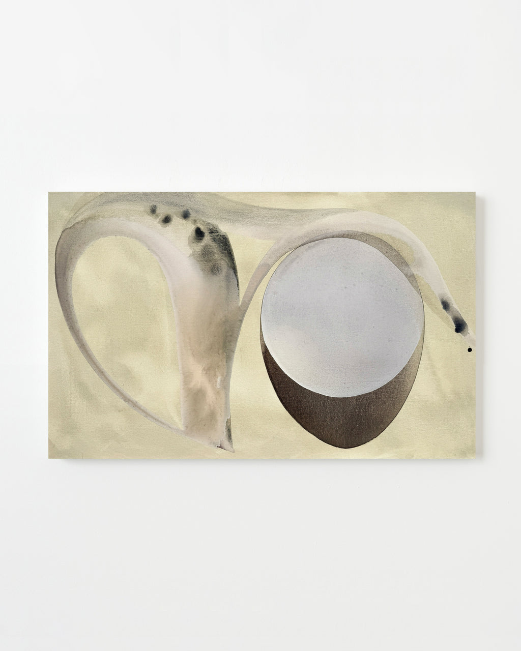 Painting by Laura Naples titled "Under the Leaf" - 4.