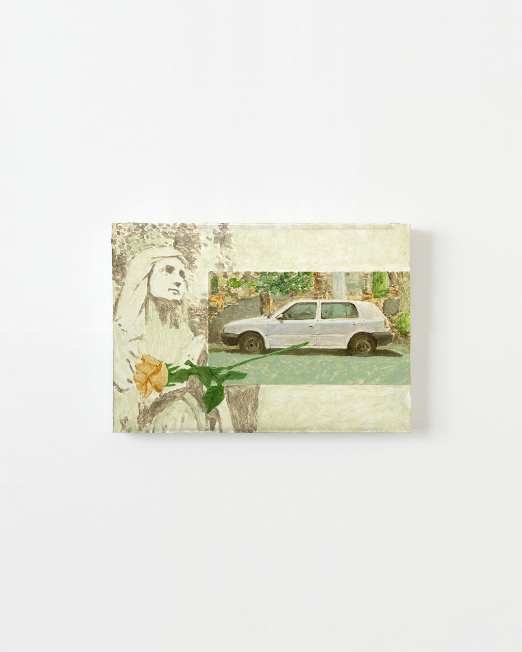 Painting by Pedro Gutierres titled "Santa, rosa e Golf" - 1.