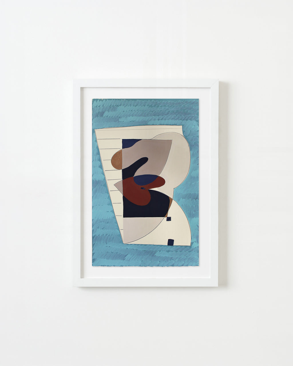 Painting by Anna Koeferl titled "Garden Study in Blue No. 1" - 1.