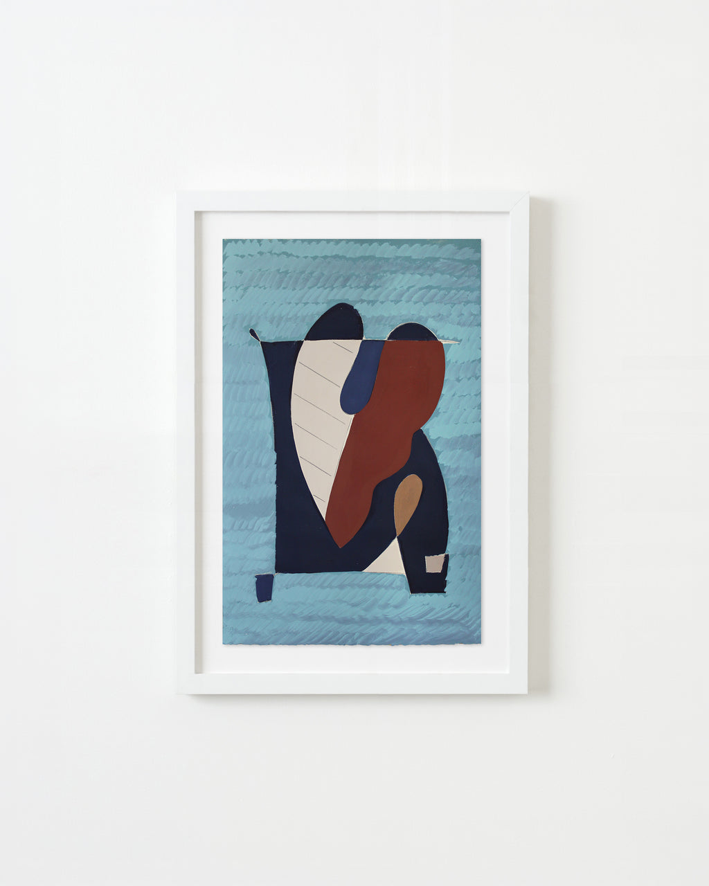 Painting by Anna Koeferl titled "Garden Study in Blue No. 2" - 1.