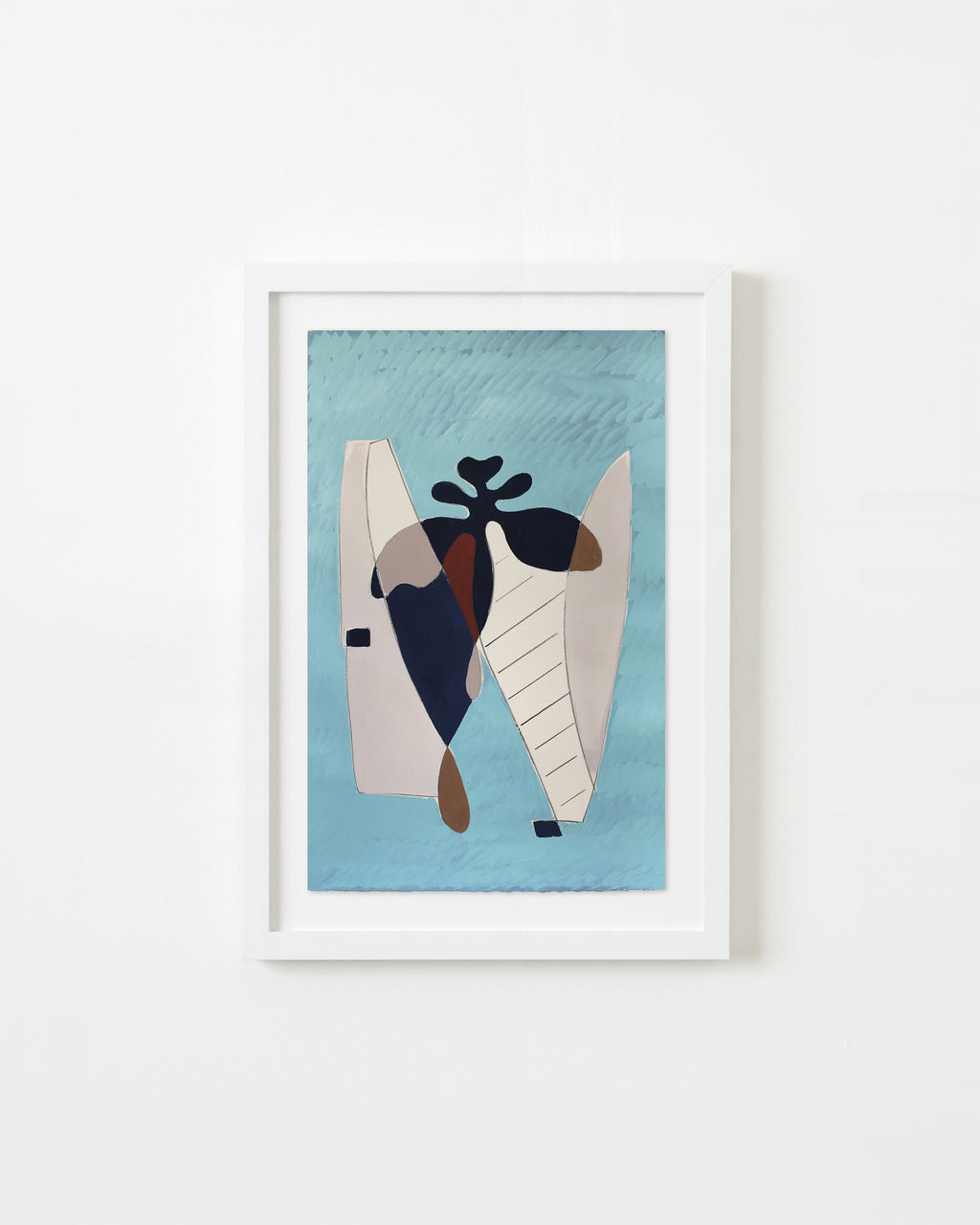 Painting by Anna Koeferl titled "Garden Study in Blue No. 3" - 1.