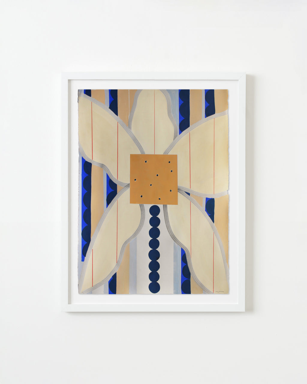 Painting by Anna Koeferl titled "Domino Palm No. 5" - 1.