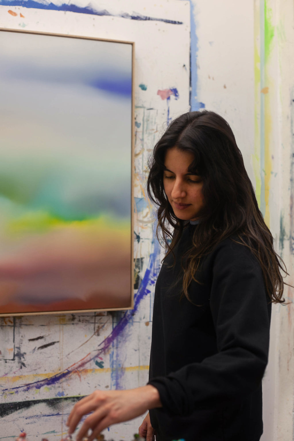 Painting by Arantxa Solis titled "Valle Nebula" - 7.